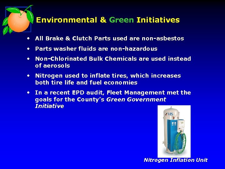 Environmental & Green Initiatives • All Brake & Clutch Parts used are non-asbestos •