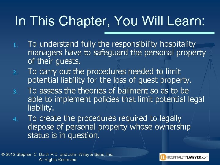 In This Chapter, You Will Learn: 1. 2. 3. 4. To understand fully the