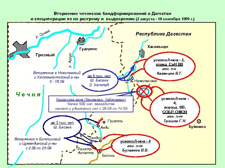 Вторжение чеченских бандформирований в Дагестан и спецоперации по их разгрому и выдворению (2 августа