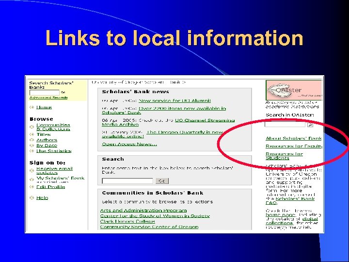 Links to local information 