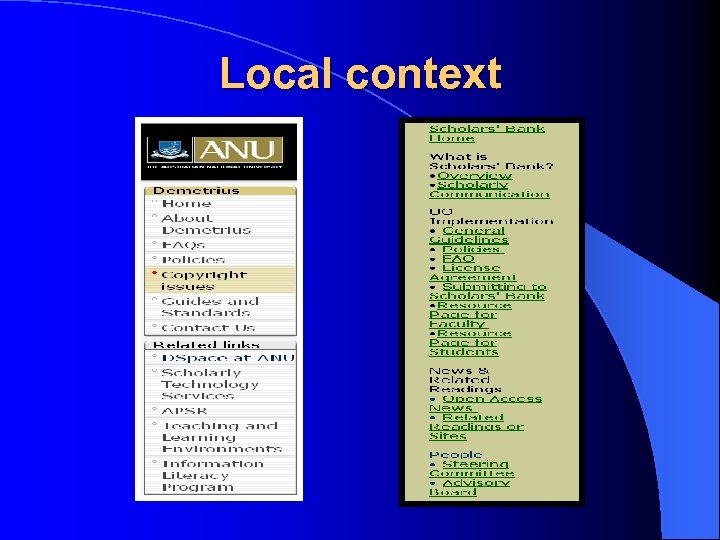 Local context 