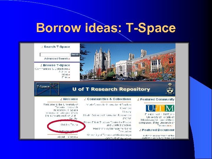 Borrow ideas: T-Space 