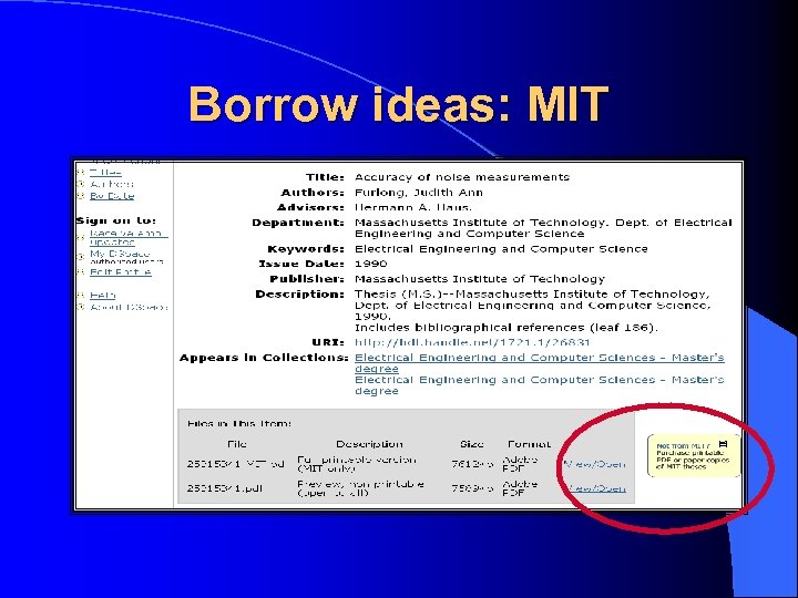 Borrow ideas: MIT 