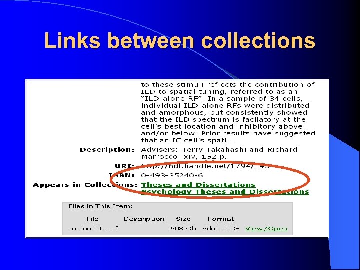 Links between collections 