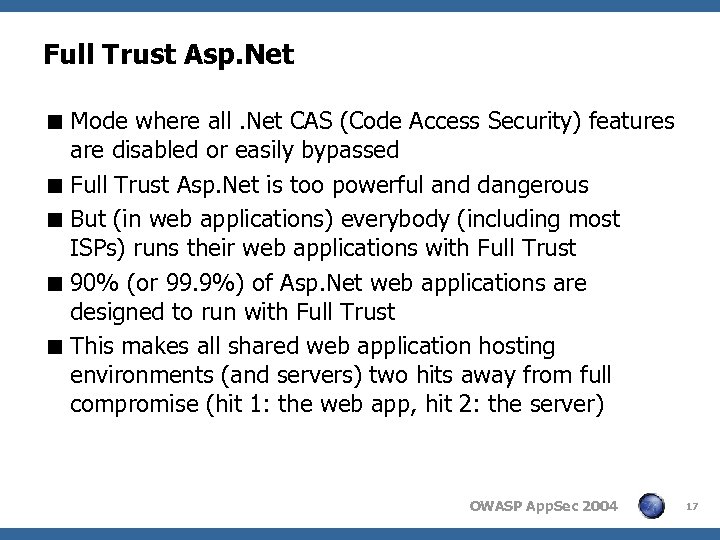 Full Trust Asp. Net < Mode where all. Net CAS (Code Access Security) features