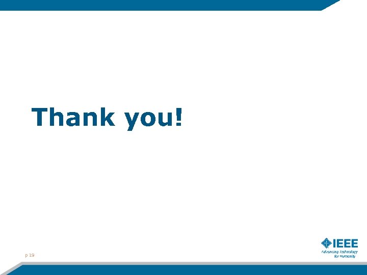 Thank you! p 19 