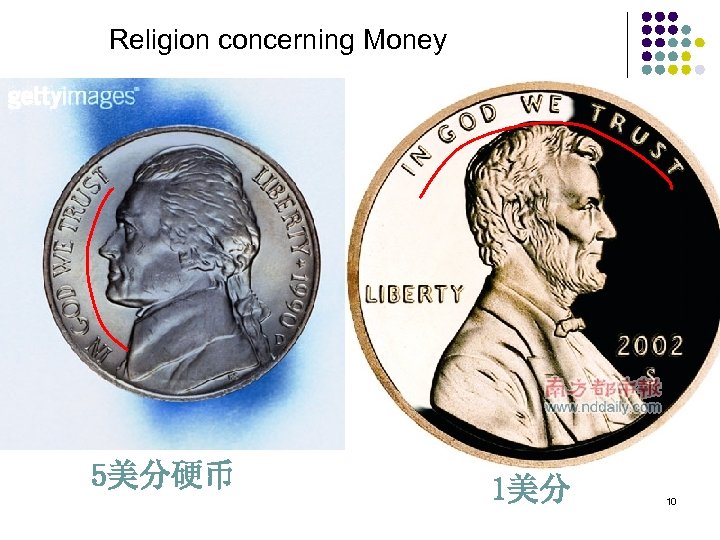 Religion concerning Money 5美分硬币 1美分 10 