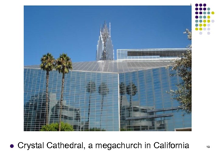 l Crystal Cathedral, a megachurch in California 19 