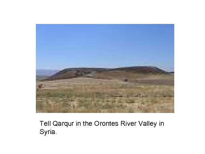 Tell Qarqur in the Orontes River Valley in Syria. 