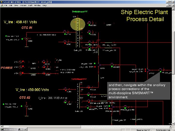Ship Electric Plant Process Detail and then, navigate within the ancillary process connections of