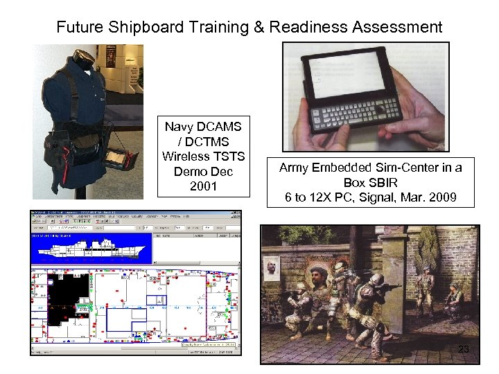 Future Shipboard Training & Readiness Assessment Navy DCAMS / DCTMS Wireless TSTS Demo Dec