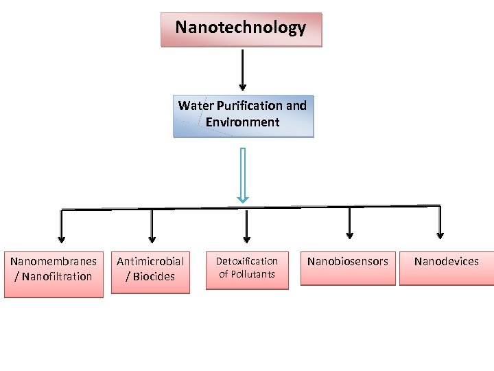 Nanotechnology Water Purification and Environment Nanomembranes / Nanofiltration Antimicrobial / Biocides Detoxification of Pollutants