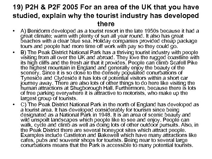 19) P 2 H & P 2 F 2005 For an area of the