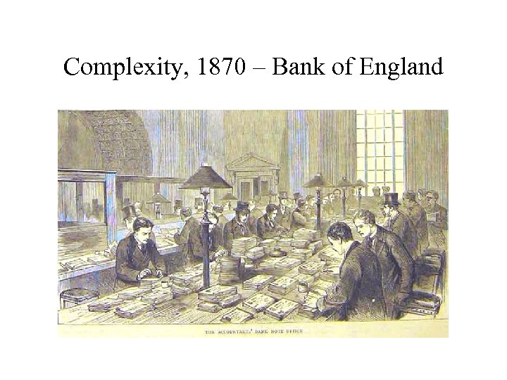Complexity, 1870 – Bank of England 
