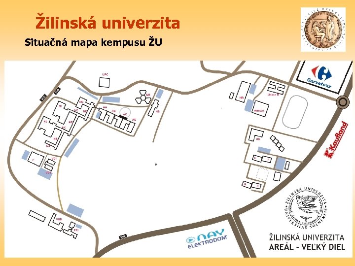 Žilinská univerzita Situačná mapa kempusu ŽU 