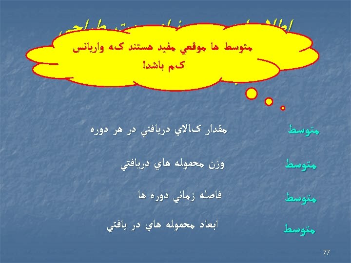  ﺍﻃﻼ ﻋﺎﺕ ﻣﻮﺭﺩ ﻧﻴﺎﺯ ﺟﻬﺖ ﻃﺮﺍﺣﻲ ﻣﺘﻮﺳﻂ ﻫﺎ ﻣﻮﻗﻌﻲ ﻣﻔﻴﺪ ﻫﺴﺘﻨﺪ کﻪ ﻭﺍﺭﻳﺎﻧﺲ