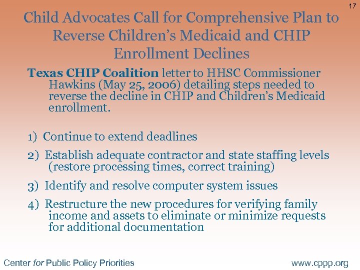 Child Advocates Call for Comprehensive Plan to Reverse Children’s Medicaid and CHIP Enrollment Declines