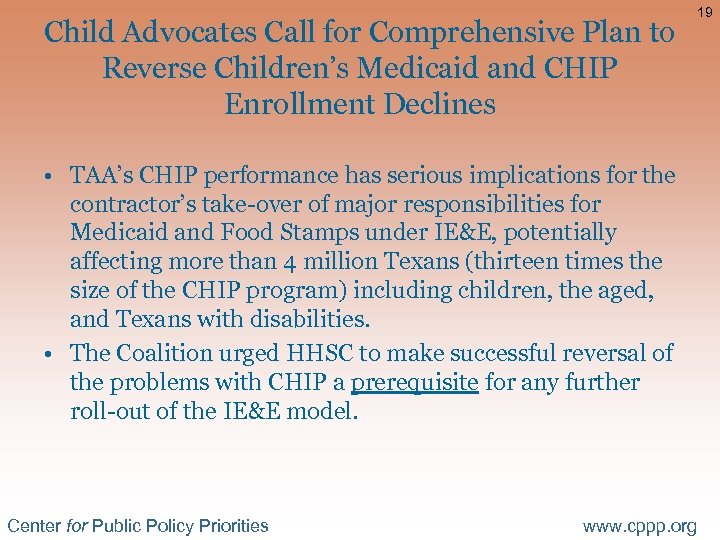 Child Advocates Call for Comprehensive Plan to Reverse Children’s Medicaid and CHIP Enrollment Declines