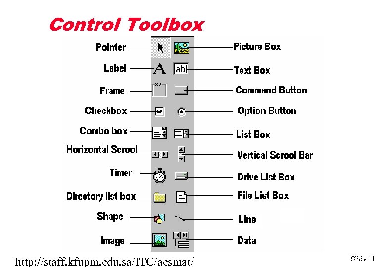 Control Toolbox http: //staff. kfupm. edu. sa/ITC/aesmat/ Slide 11 