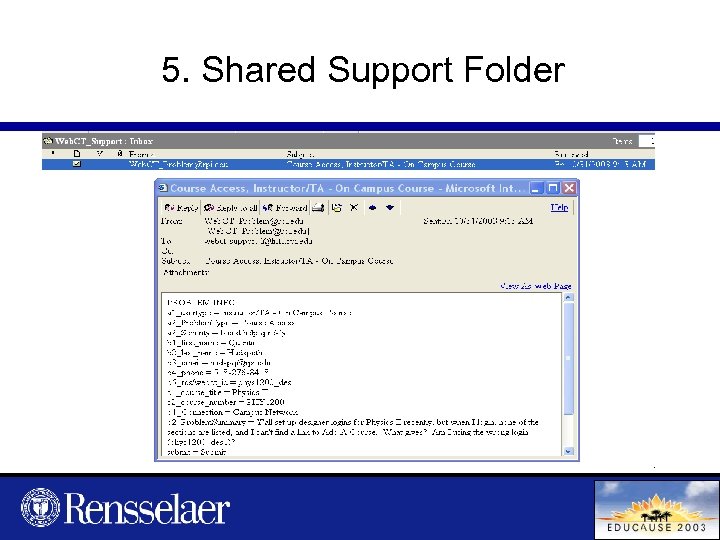 5. Shared Support Folder 