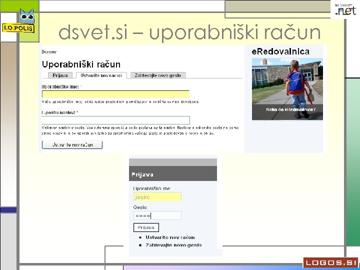 dsvet. si – uporabniški račun 