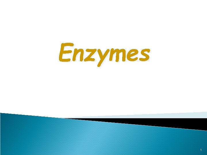 Enzymes 1 