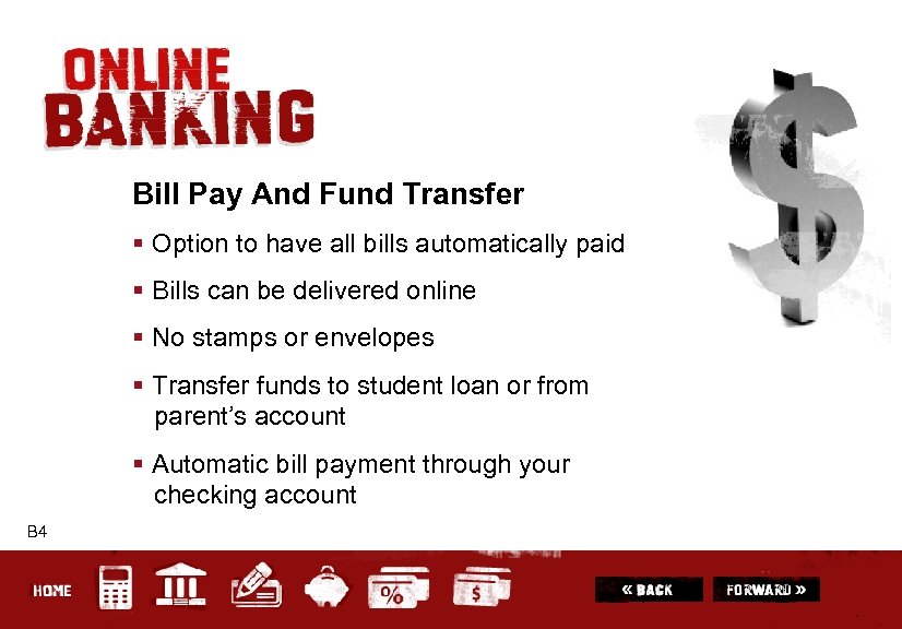 Bill Pay And Fund Transfer § Option to have all bills automatically paid §