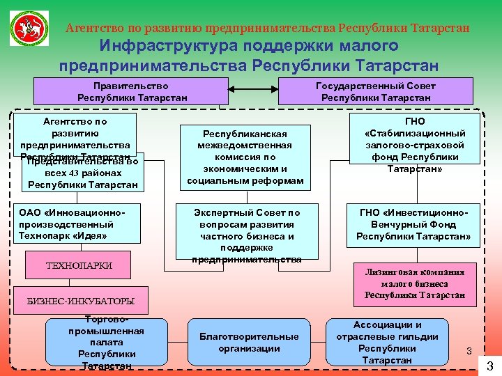 Агентство по развитию предпринимательства Республики Татарстан Инфраструктура поддержки малого предпринимательства Республики Татарстан Правительство Республики