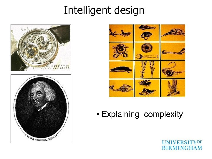 Intelligent design • Explaining complexity 