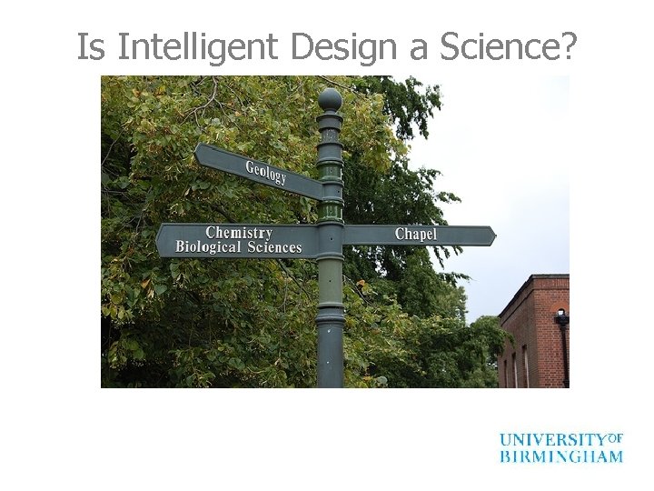 Is Intelligent Design a Science? 