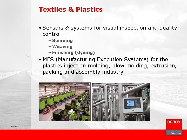Textiles & Plastics • Sensors & systems for visual inspection and quality control –