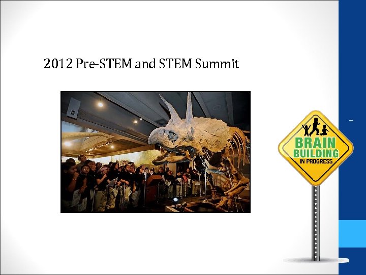 1 2012 Pre-STEM and STEM Summit 