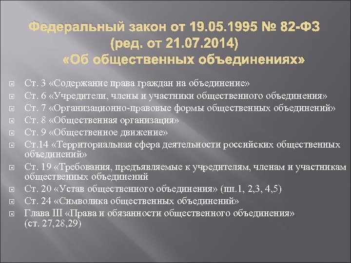 Об общественных объединениях 1995. ФЗ об общественных объединениях. 82 ФЗ об общественных объединениях. Закон об общественных объединениях 1995. Общественные объединения.