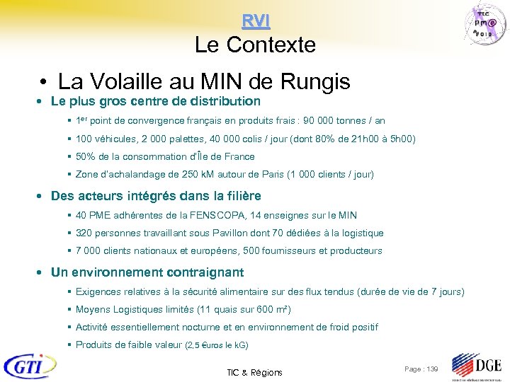 RVI Le Contexte • La Volaille au MIN de Rungis Le plus gros centre