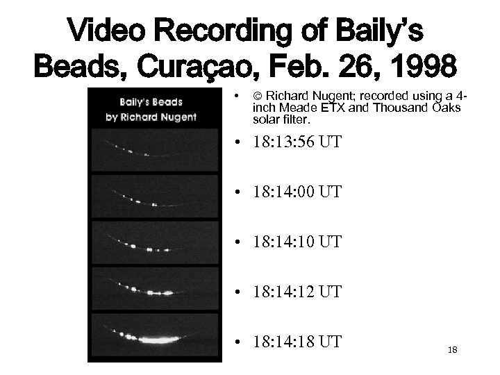 Video Recording of Baily’s Beads, Curaçao, Feb. 26, 1998 • Richard Nugent; recorded using