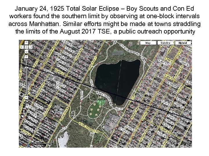 January 24, 1925 Total Solar Eclipse – Boy Scouts and Con Ed workers found