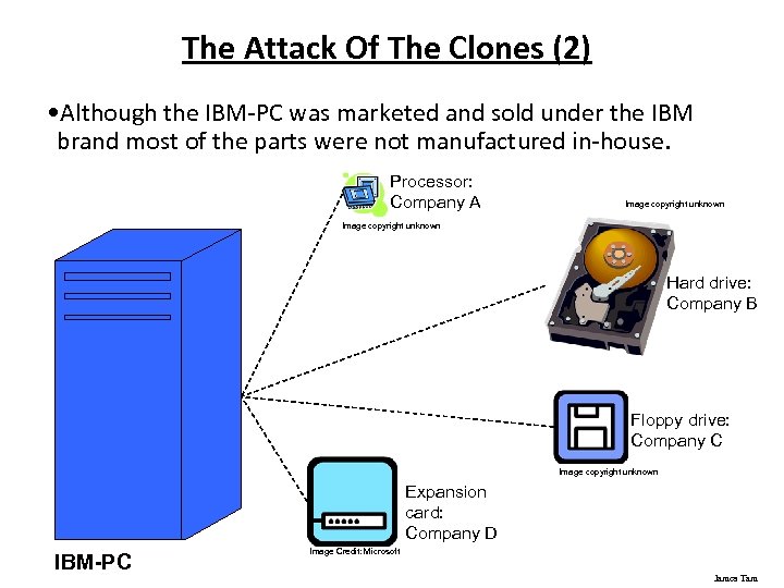 The Attack Of The Clones (2) • Although the IBM-PC was marketed and sold