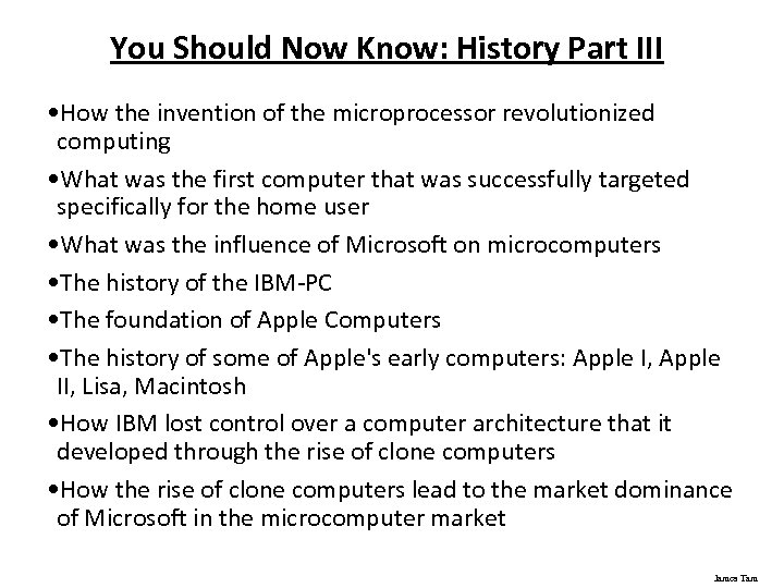 You Should Now Know: History Part III • How the invention of the microprocessor