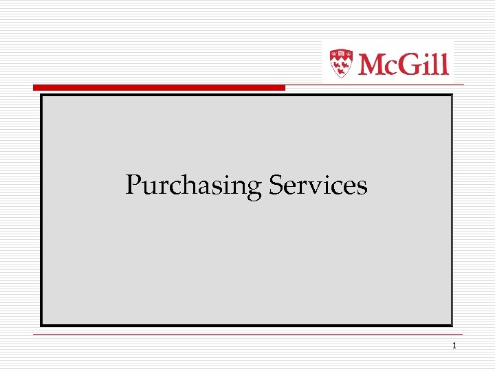 Purchasing Services 1 
