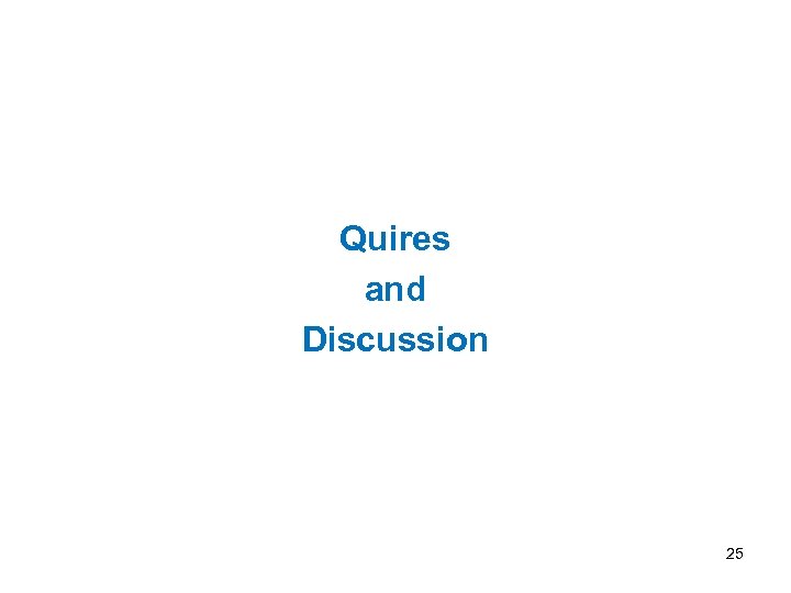 Quires and Discussion 25 