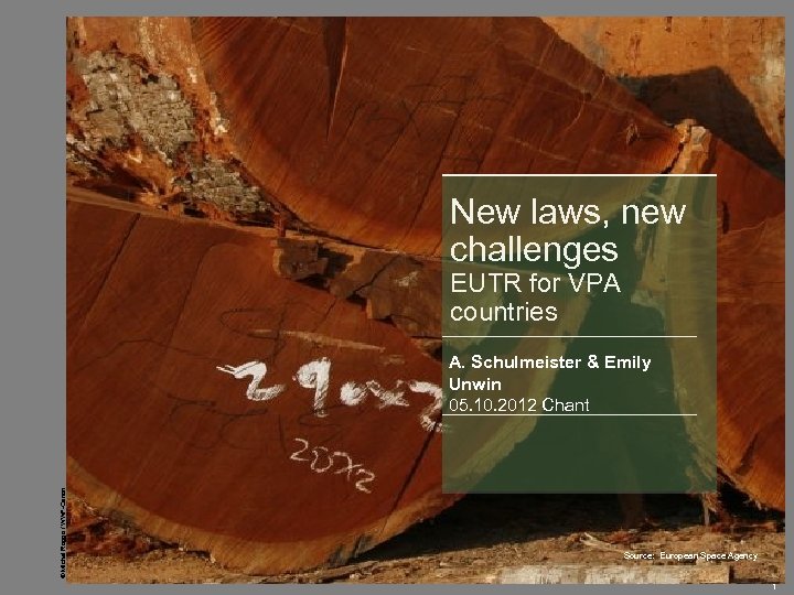New laws, new challenges EUTR for VPA countries © Michel Roggo / WWF-Canon A.