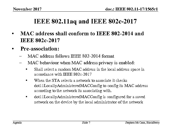 doc. : IEEE 802. 11 -17/1565 r 1 November 2017 IEEE 802. 11 aq