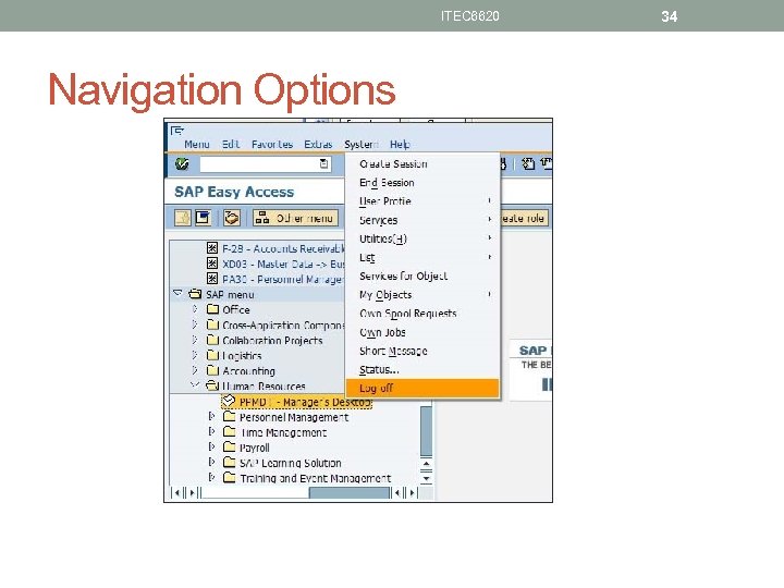 ITEC 6620 Navigation Options 34 