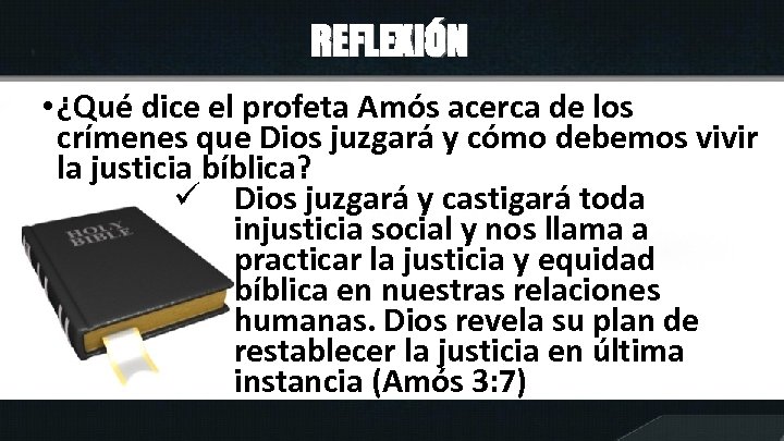 REFLEXIÓN • ¿Qué dice el profeta Amós acerca de los crímenes que Dios juzgará