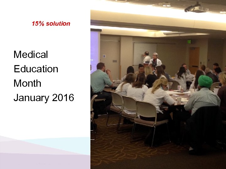 15% solution Medical Education Month January 2016 