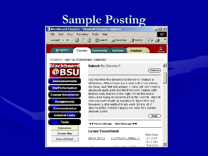 Sample Posting 