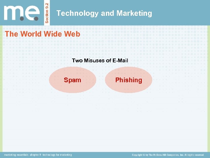Section 9. 2 Technology and Marketing The World Wide Web Two Misuses of E-Mail