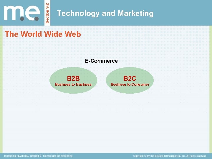 Section 9. 2 Technology and Marketing The World Wide Web E-Commerce B 2 B