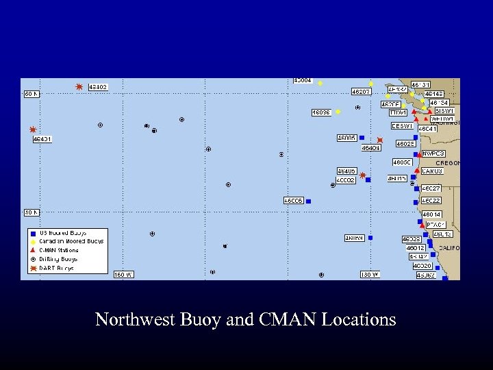 Northwest Buoy and CMAN Locations 