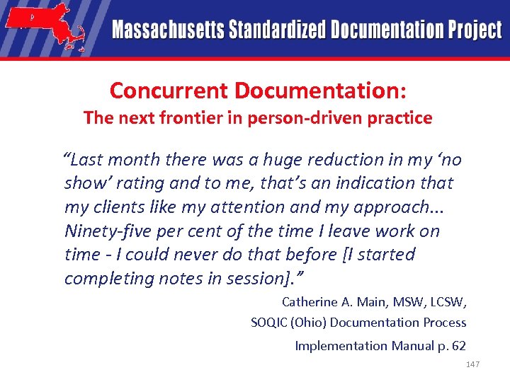 Concurrent Documentation: The next frontier in person-driven practice “Last month there was a huge